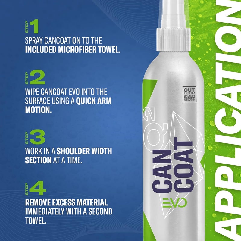 Gyeon CanCoat EVO Spray Ceramic Coating DIY grade water beading gloss protection multi-surface auto detail trim wheels glass vinyl safe application easy use interior exterior sealant layer - Image 5